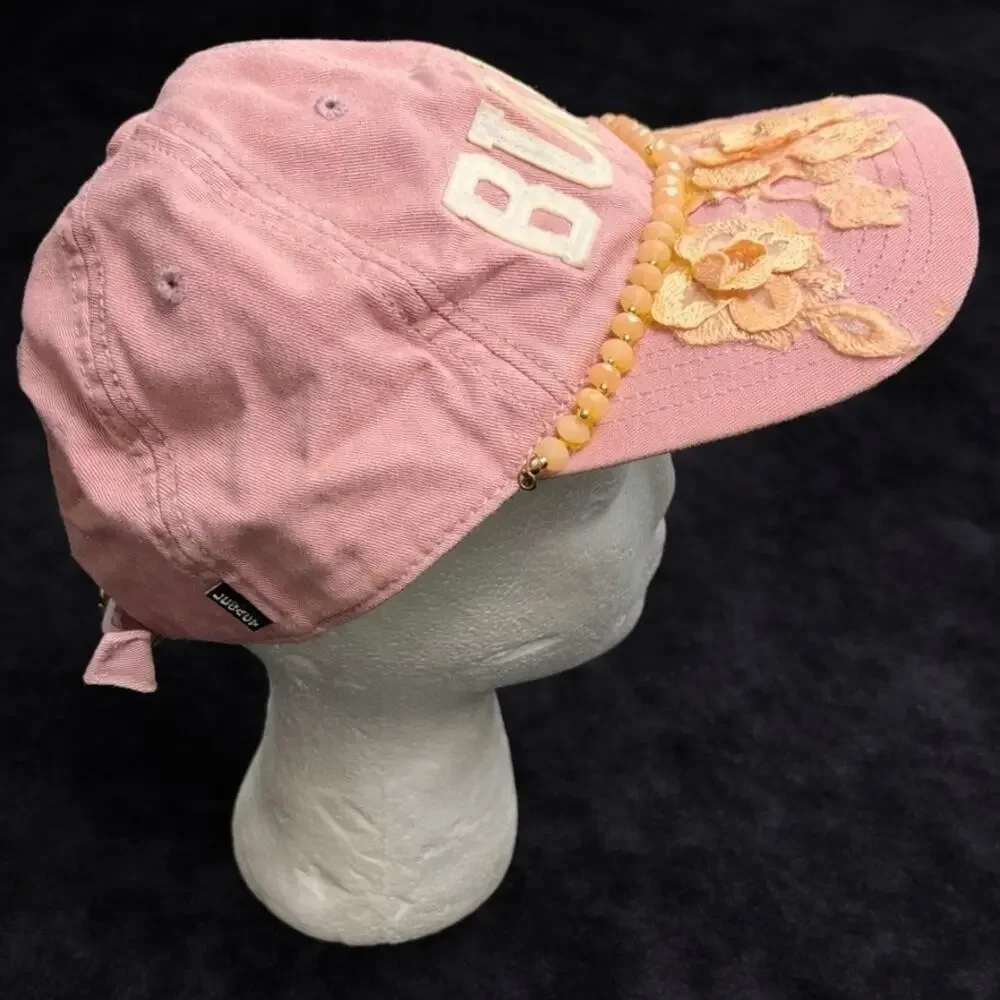 Pink Beaded Burn Hat